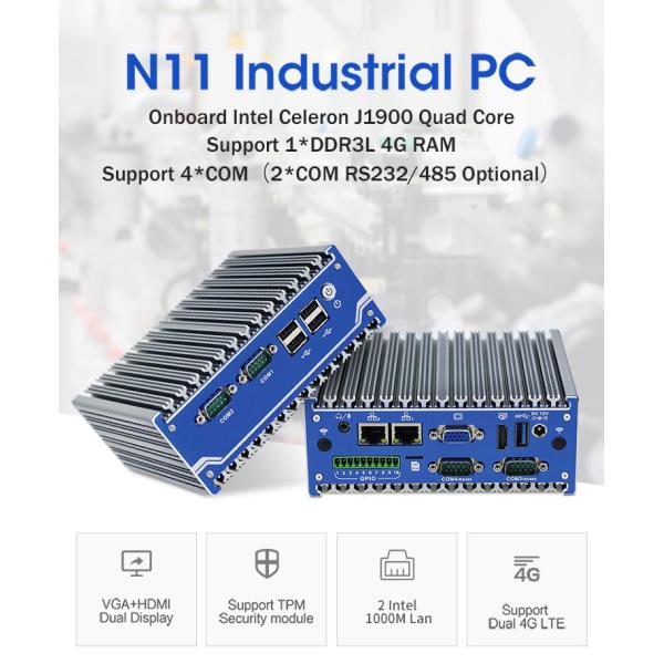 Нано титановый серый промышленный мини-PC N11 DC 12V Вход 2XIntel I210-AT/I211-AT 1000M