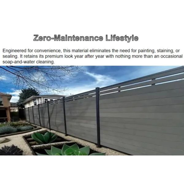 Multi Tier Louvered Layered WPC Shutter Fence Outdoor 150mm