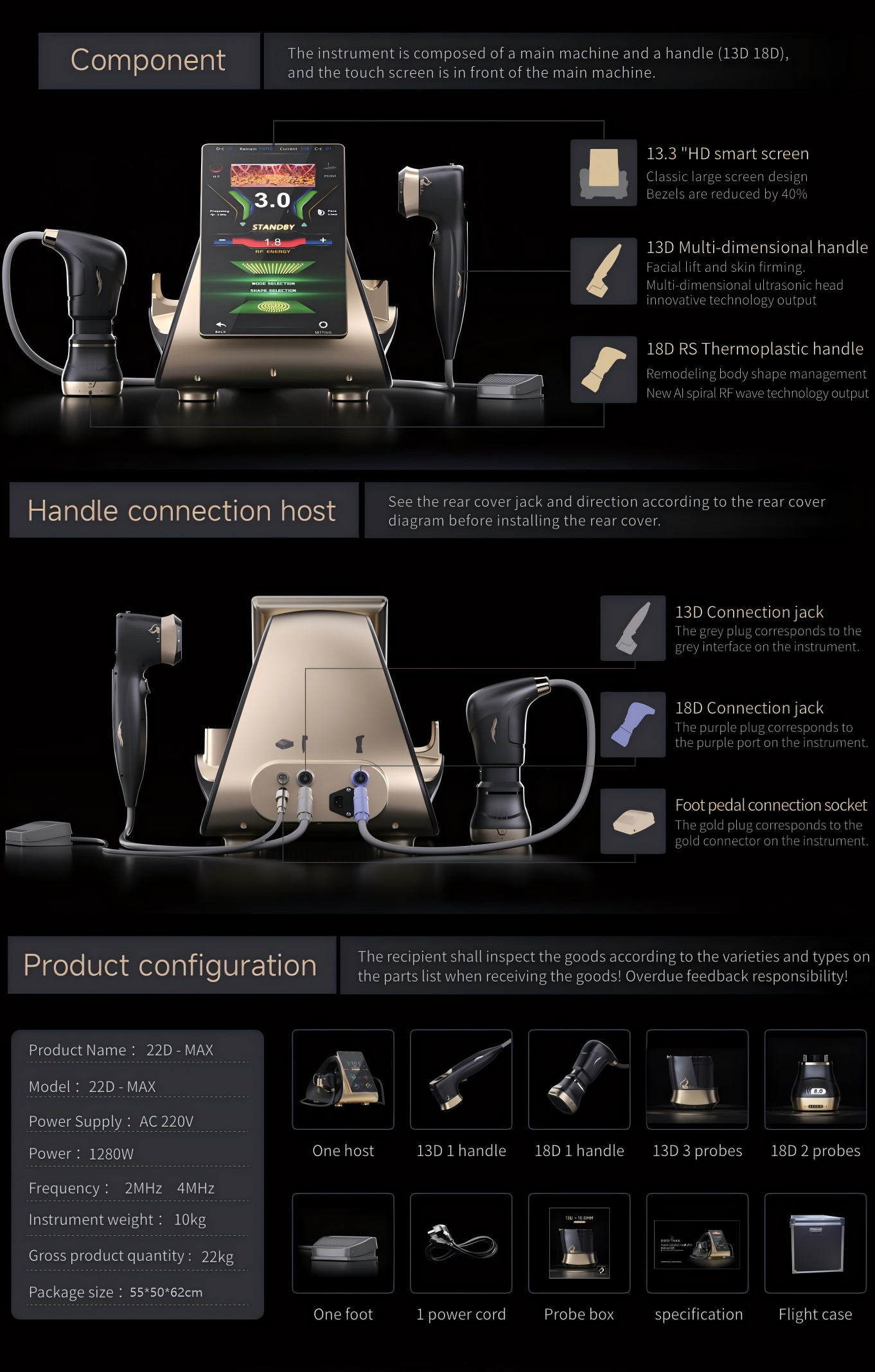 22D HIFU Machine for Comprehensive Facial Rejuvenation Tightening Wrinkle Removal and Body Contouring with Zero Downtime