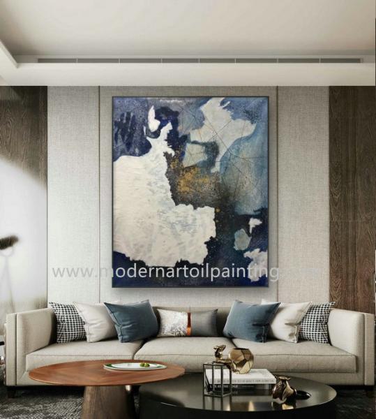 OEM Acrylic Modern Abstract Art Canvas Paintings 5cm For Bedroom