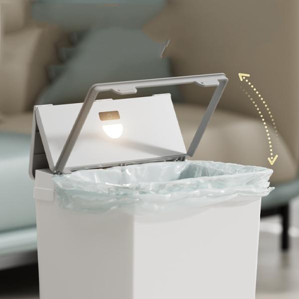 Household Kitchen Automatic Suction Bag Laying Bag Electric Folding Open Lid Intelligent Induction Garbage Can