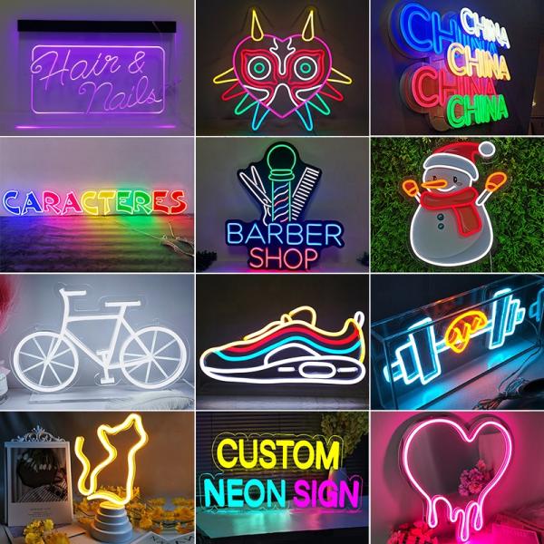 Outdoor Waterproof LED Neon Light Signs Acrylic Flex Electronic Lamp Room Bar