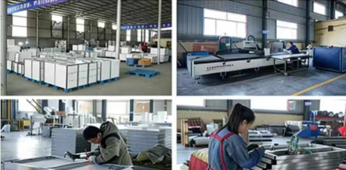 500 kg/㎡ Load Capacity Stainless Steel Workbench with Sliding Door Design for Commercial Kitchen Storage