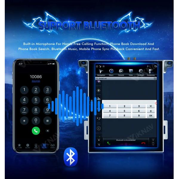 Авторадио Viknav для Infiniti FX35 (2003-2007) 10,4 дюйма Авто мультимедийный проигрыватель Tesla Style Авто стерео GPS навигация