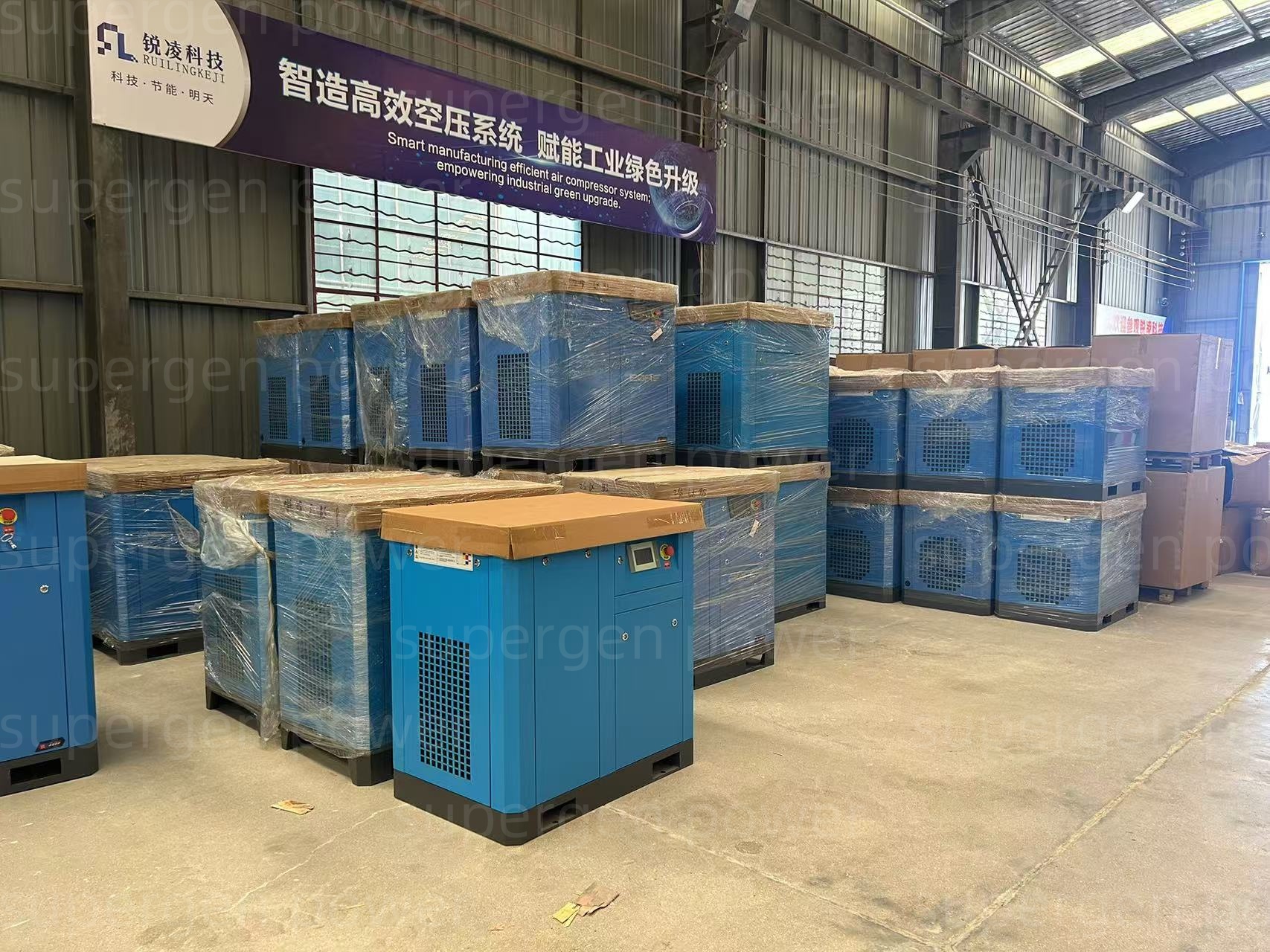 Portable Single-Stage Lubricated Screw Air Compressor RL37-8 37kW 8bar AC Powered with Engine & Motor