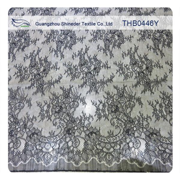 100% Nylon Lace Fabric Fashion Garments Wedding Dress Floral Stretch Lace Fabric