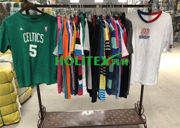 Korean Style Used Mens T Shirts Short Sleeves Cotton / Polyester Material For Summer