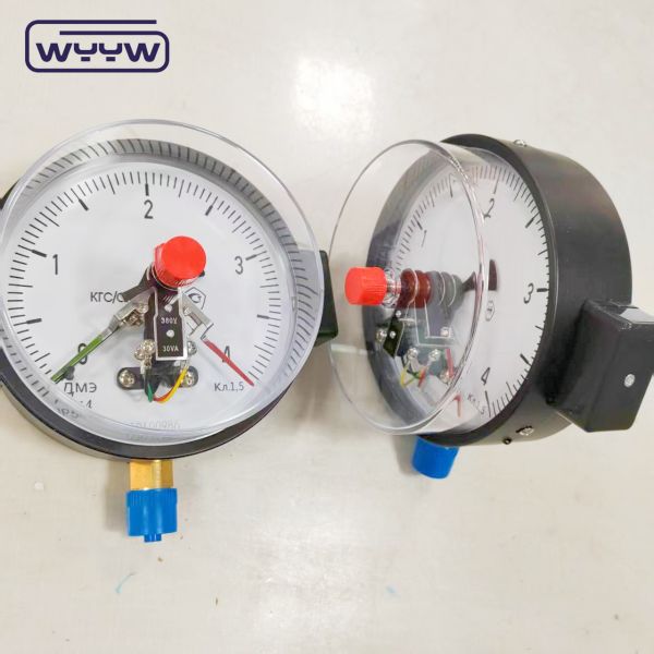 150mm Black Steel Magnetic-assisted Electric Contact Manometer Pressure Gauge with 1.6% Accuracy