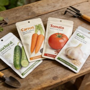 Stand Up Pouch Precise Seed Protection Foodgrade Packaging Bag PET OPP Composite Laminated Plastic Ziplock Reusable Moisture Proof Mylar Bag