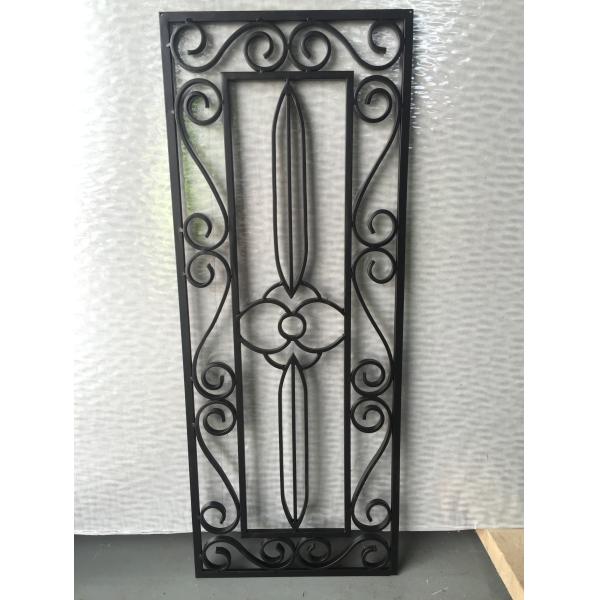 wrought iron glass with 10*10 steel  bar and flemish tempred glass,1