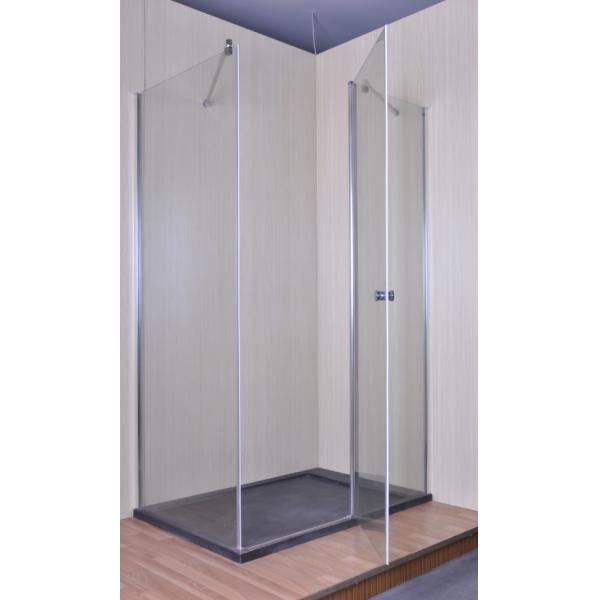 1200x800x6mm Clear Glass Shower Enclosures With Tray , Glass Bathroom Enclosures