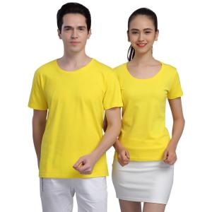 Camisas ocasionais da cor sólida T do ODM do logotipo do bordado para homens