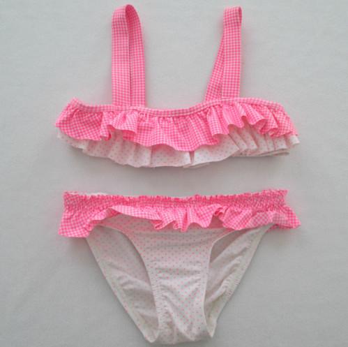 Lycra Cute Baby Swimsuits Baby Girl Bikini Set All Over Print