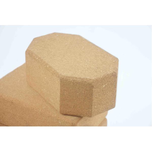 Восьмиугольный естественный кирпич блока йоги пробочки фитнеса повторно использовал эргономический OEM дизайна