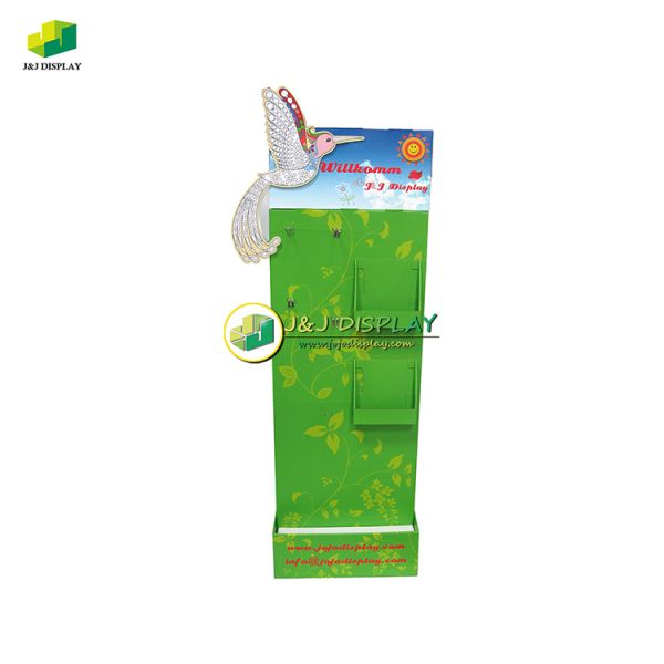 Corrugated Cardboard POS Retail Display Stand 100% Recyclable Multiple Tiers