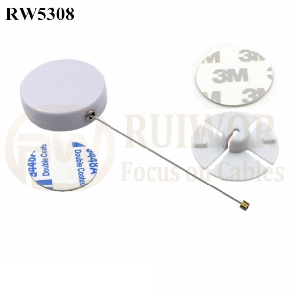 RW5308 Round Security Display Tether Plus Dia 38mm Circular Sticky Flexible ABS Plate