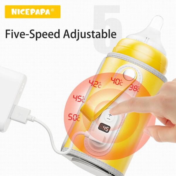 velocidade portátil estreita do aquecedor cinco da garrafa de bebê 8oz ajustável para alimentações da noite