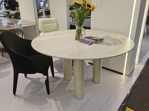 Modern Style Stone Dinning Restaurant Tables and 4/6/8/10 Chairs Set for Dining Room Italy Round Dining Table With Chairs