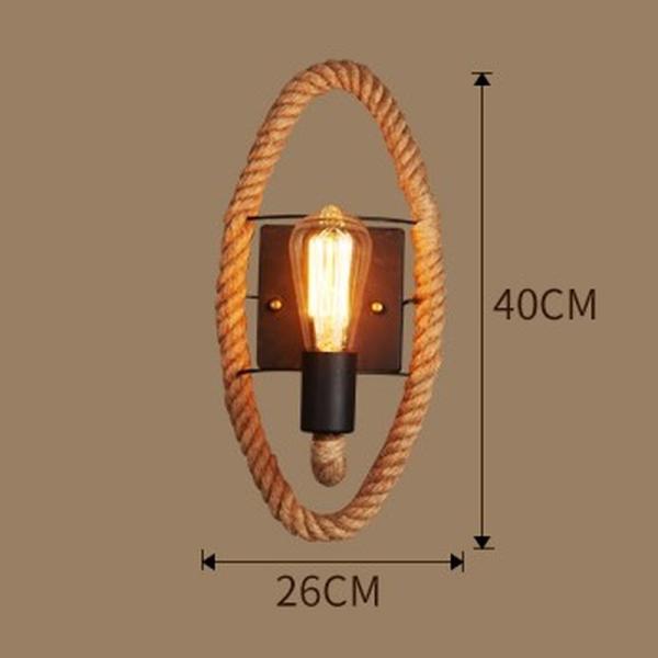 loft wall light Edison Bulb Aisle Stairs Bar Coffee Shop vintage rope Wall lamp (WH-VR-12)