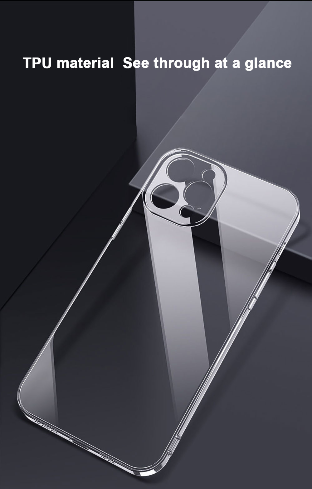 For Laudtec High-Grade Transparency Ultrathin Soft Phone Case for iPhone 16 15 14 13 12 11 Plus Pro Max 0.5 0.6Mm PP PC
