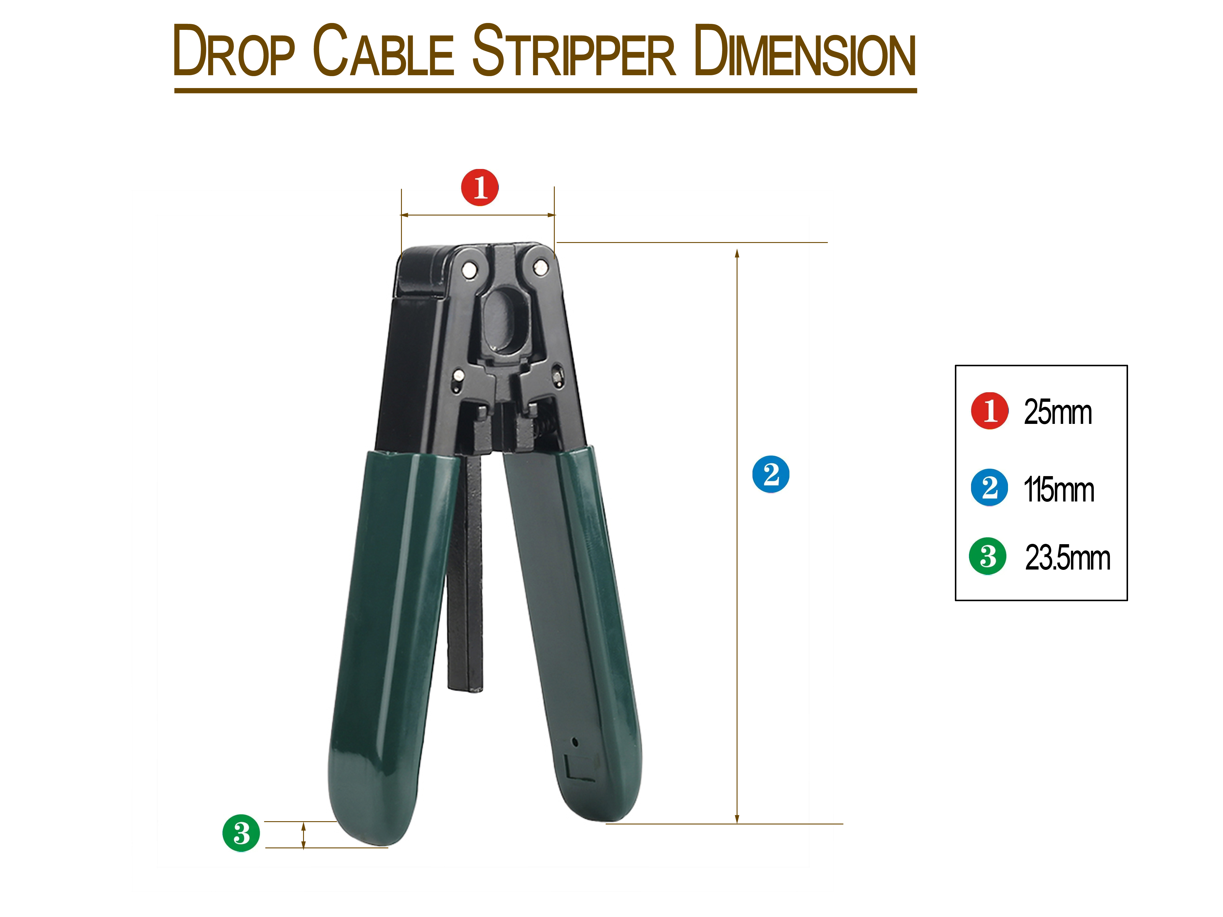 ROHS Fiber Tool Kits Drop Cable Stripper для 2,0*3,0 мм FTTH кабеля