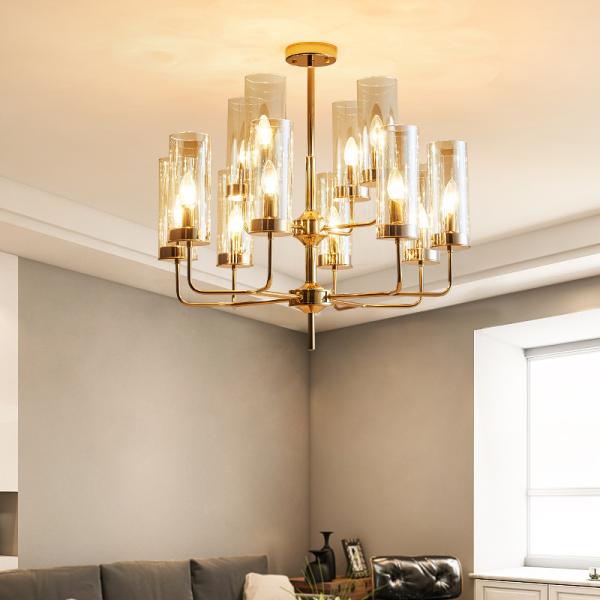 Indoor  Glass Modern Pendant Light 20000hrs Lifespan 3 Years Warranty