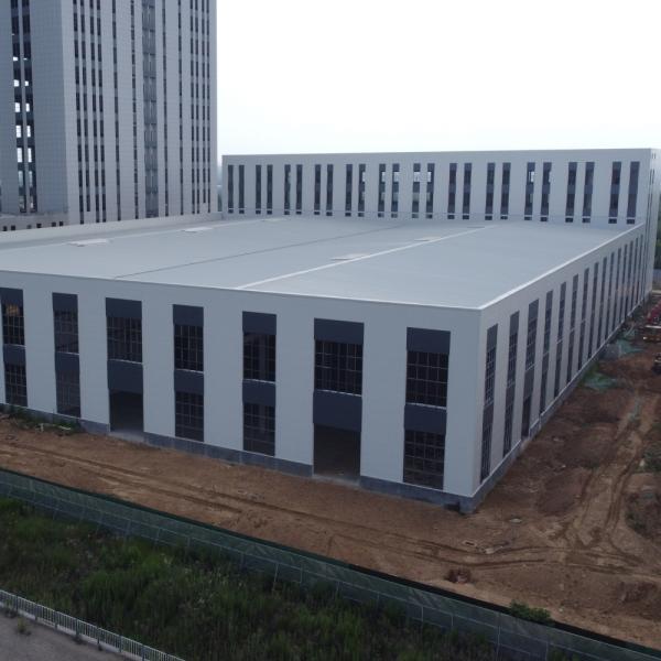Prefab H-Section Steel Structure Workshop With Bridge Crane Anti-Corrosion