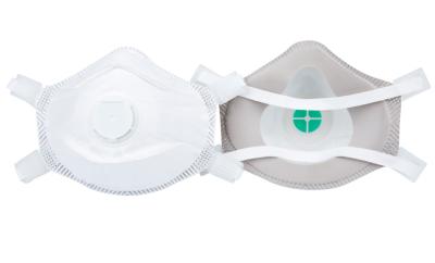 Non Woven Polypropylene Disposable Dust Mask FFP3V White Color With Valve