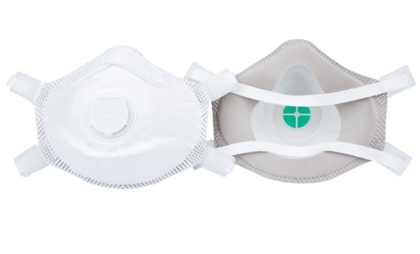 Non Woven Polypropylene Disposable Dust Mask FFP3V White Color With Valve