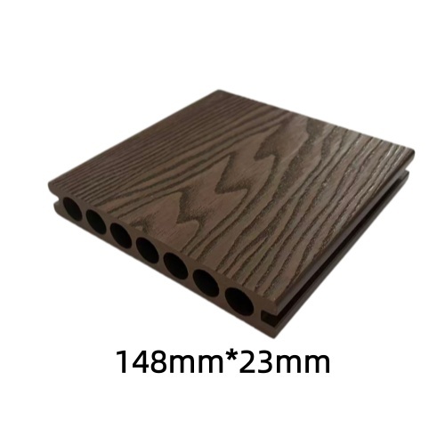 148*23mm Composite WPC Decking Boards Non Toxic Natural Texture