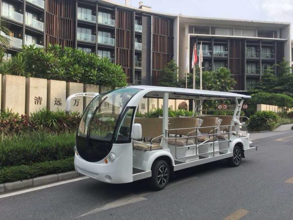 14/17 Passengers White Electric Fiber glass Sightseeing Car / Electric Tourist Car JH-Y14 Model