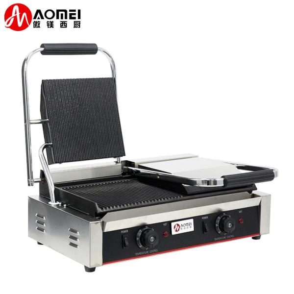 Electric Grill Stainless Steel Toaster Contact Grill Panini Press Grill Commercial