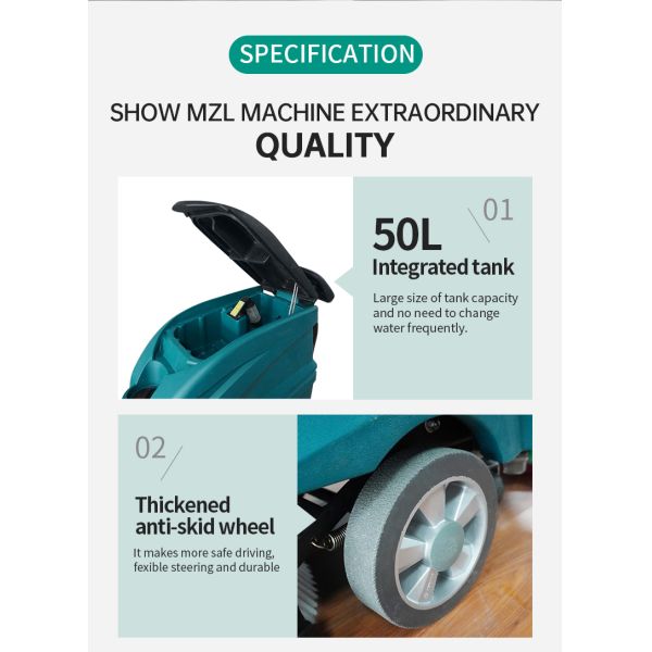 Cordless Handheld Walk Behind Scrubber Dryer Buffer Machine ODM