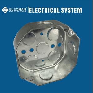 4inch гальванизировало стальные восьмиугольные металлические коробки выхода для приспособлений освещения