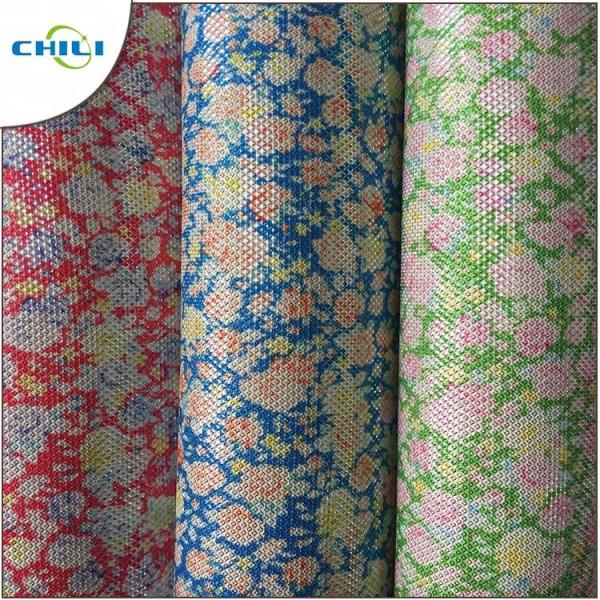 PU PVC Vegan Leather Fabric , Faux Leather Rolls Anti Mildew Lightweight