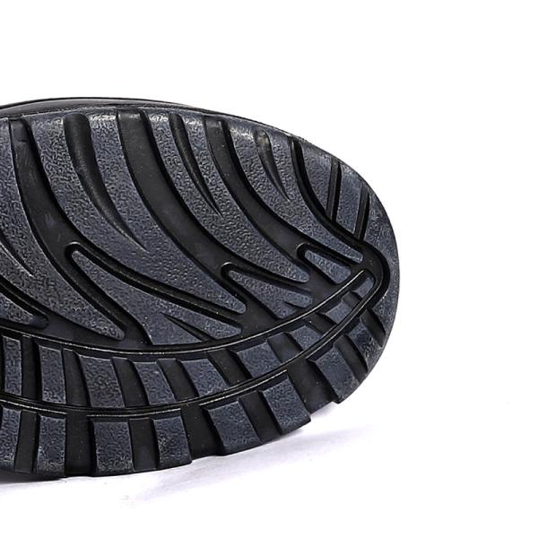 Invierno Anti-Rompe del dedo del pie de acero de piel de vaca de lana de revestimiento confortable Trabajadores hombre zapatos de seguridad