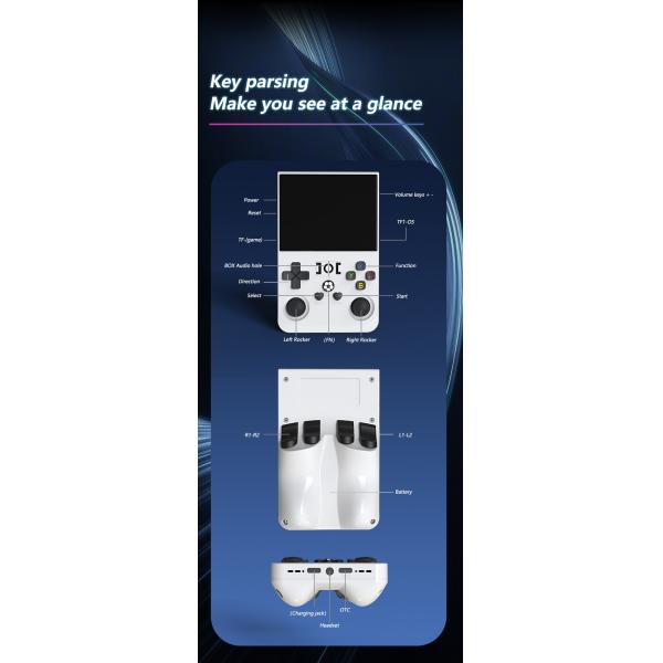 Open Source R36 PRO Retro Handheld Video Game Console Linux System 3.5 Inch IPS Screen Portable Game Console