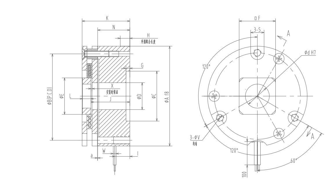 Square Hub Servo Motor Brake