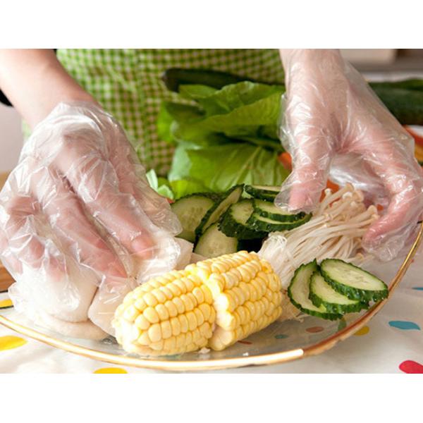 0.9g Disposable Pe Plastic Gloves Hairdressing And Dining Gloves 100 Packs