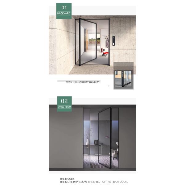 Настраиваемые наружные алюминиевые двери без рамы Алюминиевое стекло Переключательные передние двери