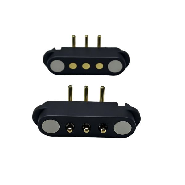 90 degrees angle magnetic connector 3pin male and female magnetic power connector 