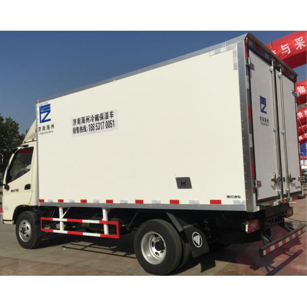 FOTON small refrigerated box trucks 4X2 fiberglass panel for fresh food transport