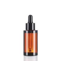 Bouteilles de cosmétiques de 30 ml paroi épaisse Pet Bouteilles en plastique ambre avec gouttelier