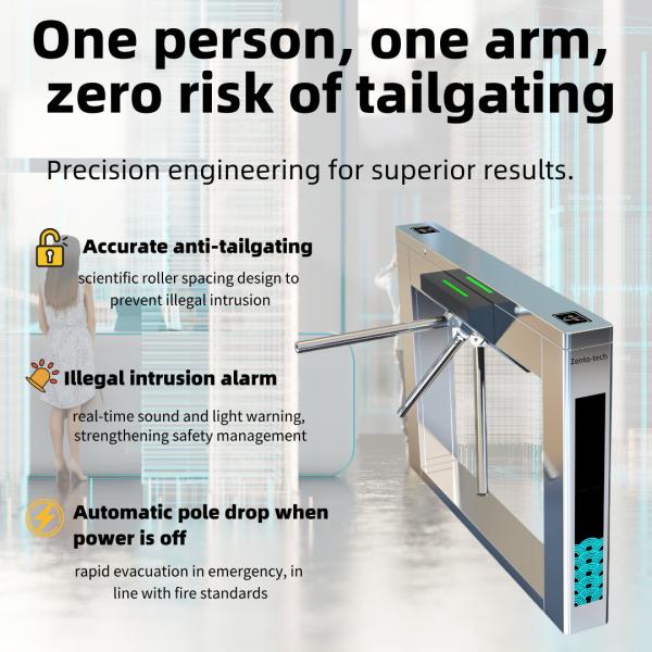 OEM/ODM Slim Profile Swing Gate Turnstile with Face Recognition RFID Card Access Control 1 Million Swings Life