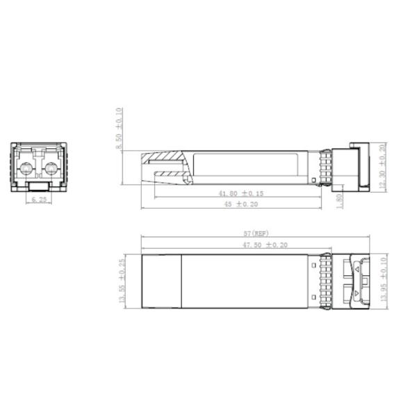 поддержанный тариф приемопередатчика Ч21-Ч60 СМФ 10КМ оптического волокна 25Г ДВДМ СФП28 мульти-