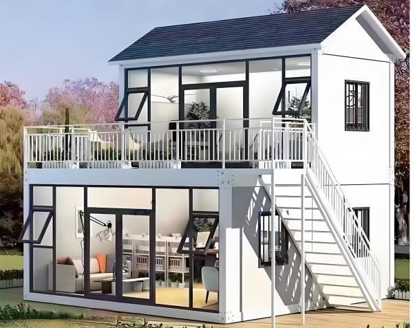 Hotel Waterproof Modular Construction Site Container Villa Double Decker