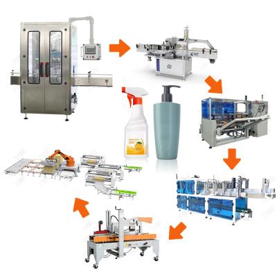 Linhas de produção de enchimento versáteis para enchimento de sacos líquidos de detergente