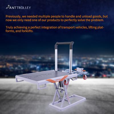 Electric Mobile Hydraulic Platform Hydraulic Lift Straddle Stacker For Warehouse