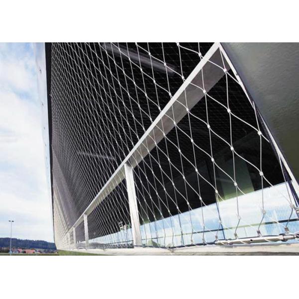 Customized 304 X Tend Cable Mesh , Woven Balustrade Wire Mesh Garden Fence