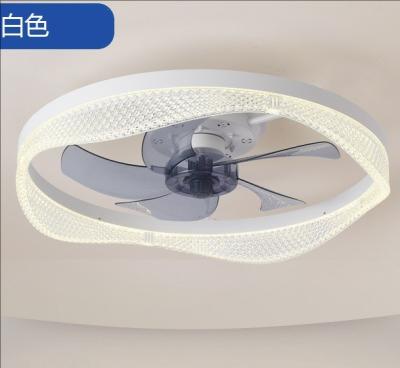 Lumière de ventilateur de plafond de chambre à coucher LED 60W à fréquence variable Dimmable Restaurant Mute Ventilateur de plafond invisible avec éclairage